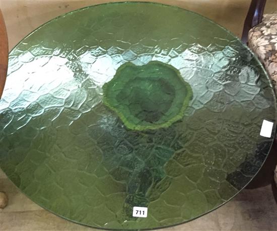 Goudi style glass & ceramic circular coffee table